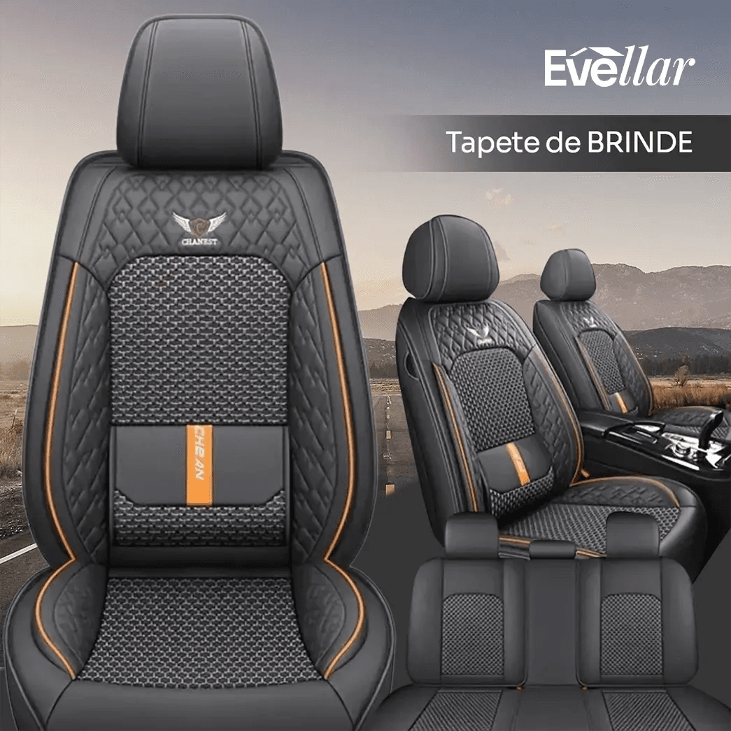 Kit Capa Banco de Carro Completo em Couro Legítimo Italian + BRINDE: Kit Tapete Completo - miniatura 11