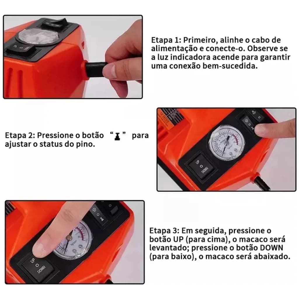 (KIT DE EMERGÊNCIA) Macaco Hidráulico Elétrico 5 em 1 - miniatura 8
