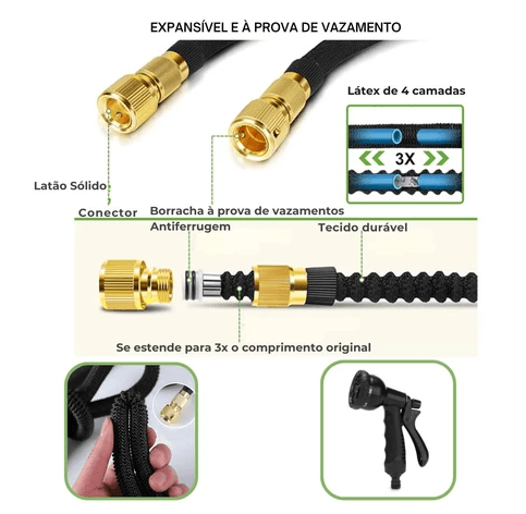 AquaFlex Pro™ – Mangueira Expansível Inteligente de Alta Pressão - miniatura 7