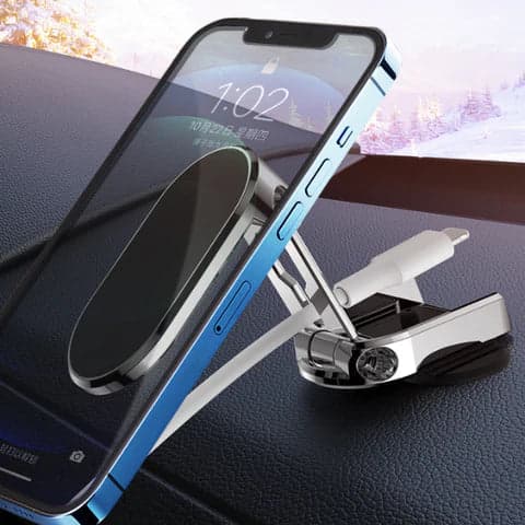 Suporte de Telefone Dobrável de Metal para Carro - miniatura 5