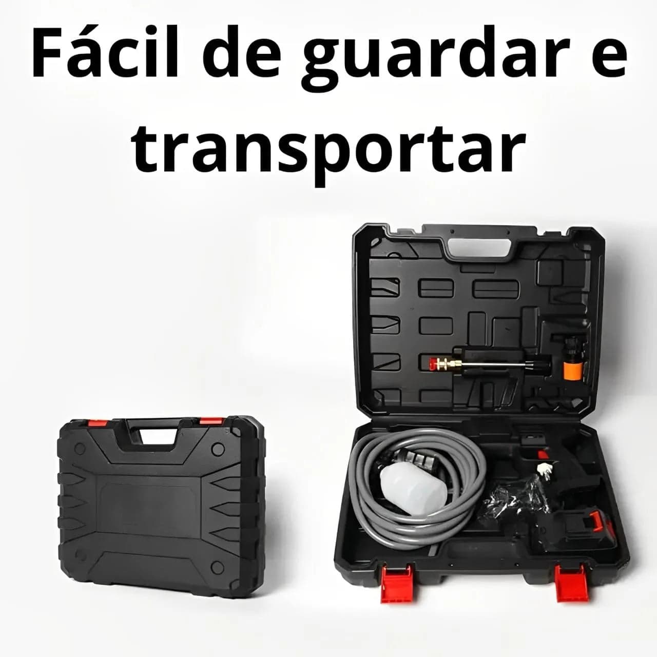 LAVADORA PORTÁTIL DE ALTA PRESSÃO Mangueira de 5m + Bateria Recarregável - miniatura 4