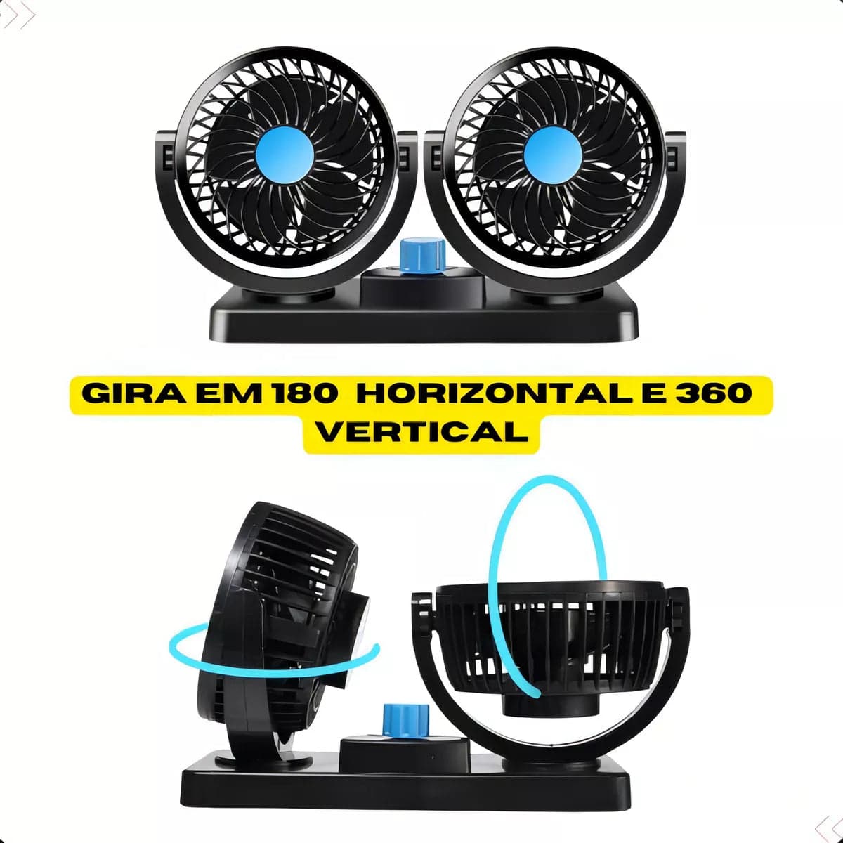 COMPRE 1 LEVE 2 Ventilador Duplo para Carros - AirDuo®️ - miniatura 5