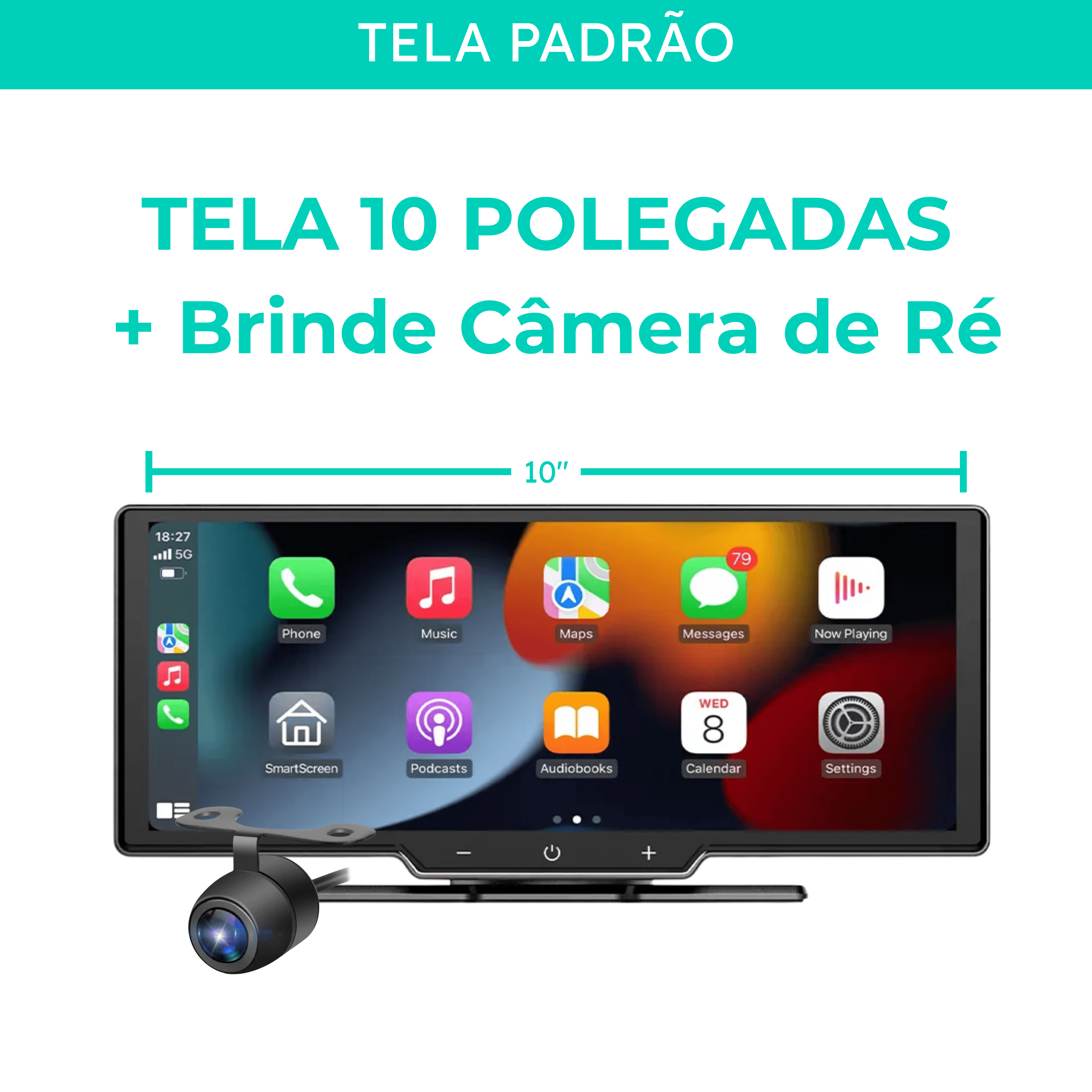 WyzeAuto - Multimídia portátil com Câmera Frontal + BRINDE Câmera de Ré - miniatura 4
